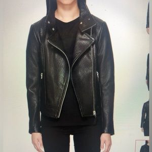 Mackage Lisa Pebble Leather Moto Jacket